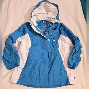 Free Country Blue and White Ski Jacket Shell